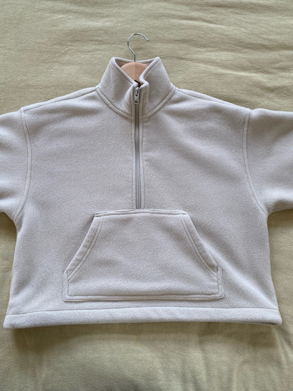 TNA Women's Cream Half-Zip Fleece Pullover